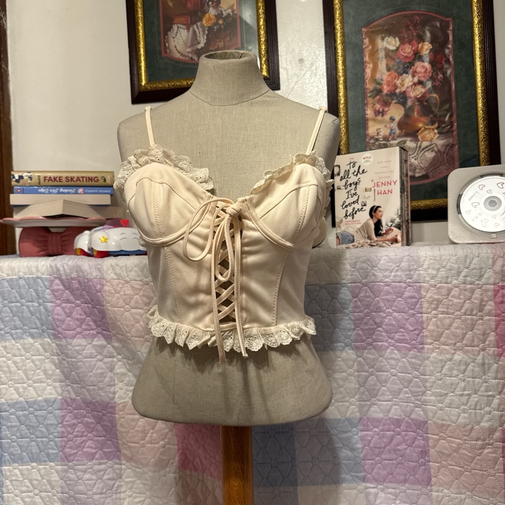 Pink corset top